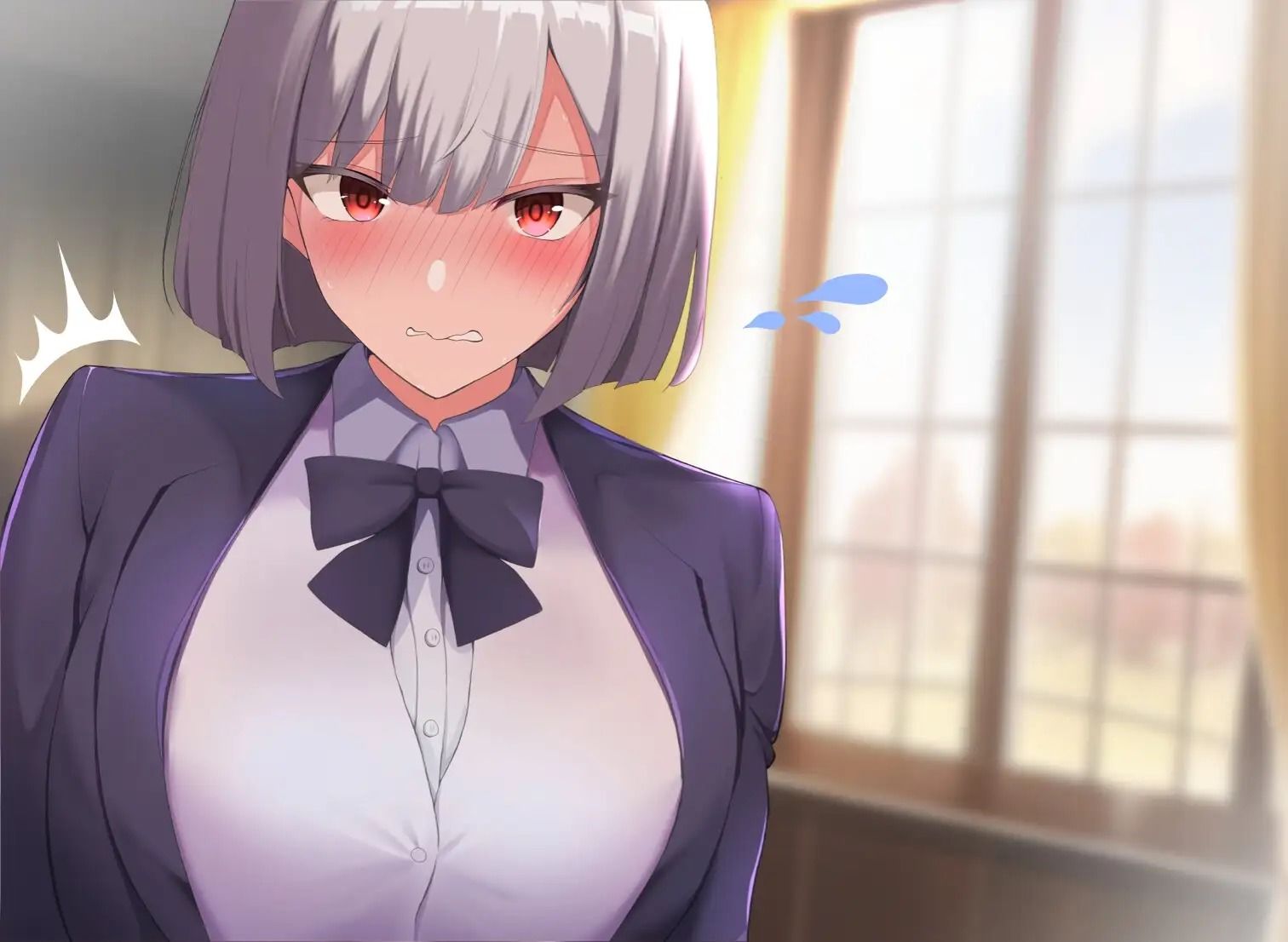 【60fpsエロアニメ2本同梱】低音クールな女執事キリエは「好き」と言われると下品な潮吹きオホ声アクメを我慢できない - サンプル画像 9