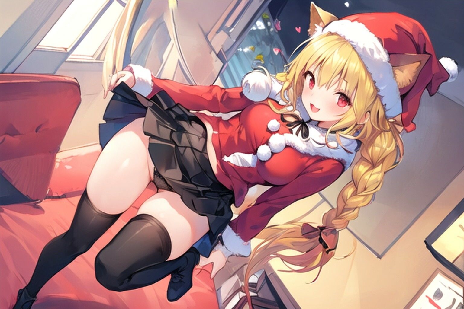 猫のサンタさんがプレゼントを持ってきた…のだが - サンプル画像 5