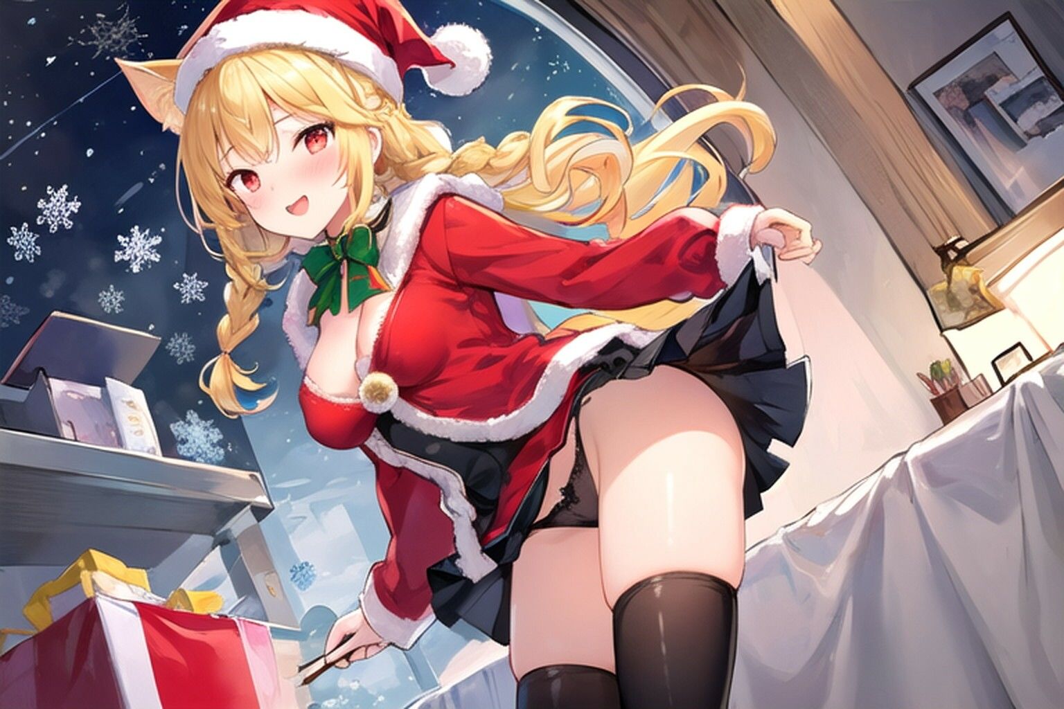 猫のサンタさんがプレゼントを持ってきた…のだが - サンプル画像 6