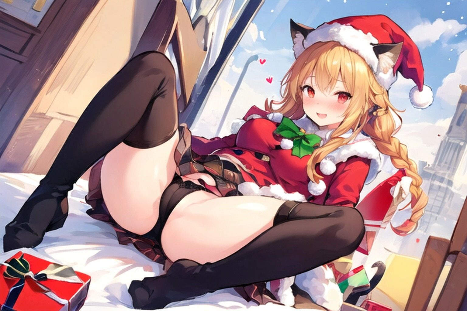 猫のサンタさんがプレゼントを持ってきた…のだが - サンプル画像 9