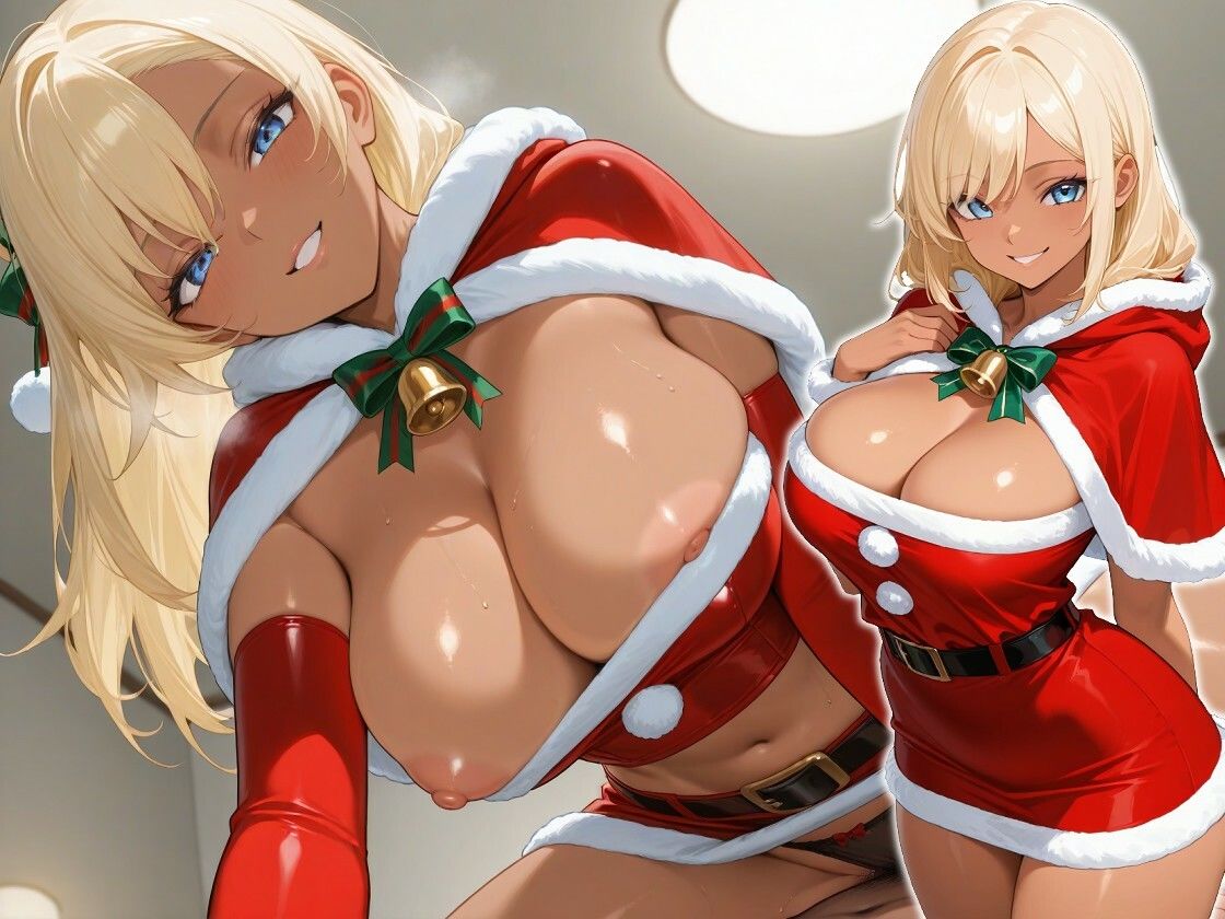 褐色ギャルサンタはいい子のオタク君とホワイトクリスマスがしたい【中出し/絶倫痴女/変態】 - サンプル画像 3