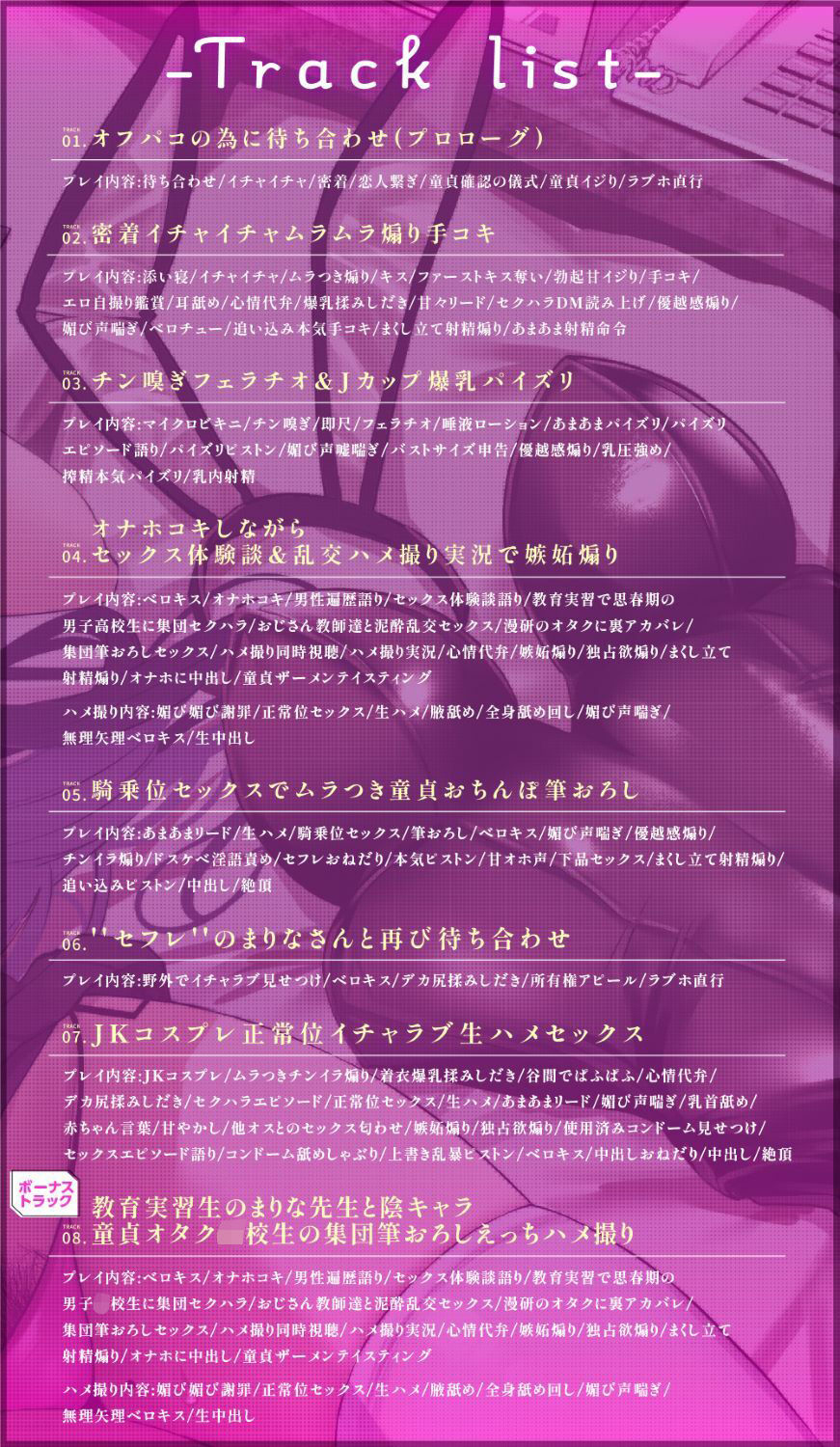 ドスケベ清楚系ビッチなムチムチJカップ爆乳現役JD裏アカ女子と童貞喰いヤリモク筆おろしオフパコあざとぉい媚び媚びねっとりエロ声誘惑＆甘サド淫語責め性欲煽り - サンプル画像 4