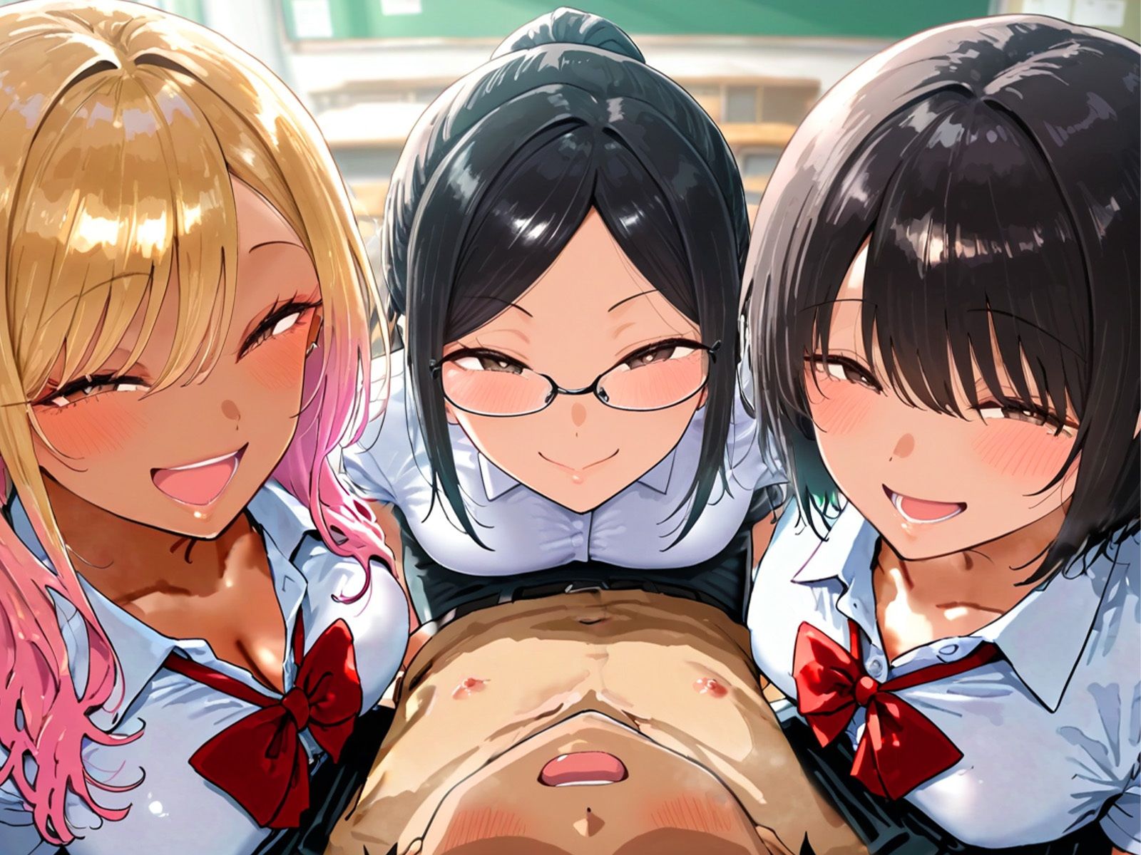 M男いじめ〜初恋の同級生と女教師にマゾ芸を指示され、ちんちんポーズでマゾ射精ぴゅっぴゅ（はーと） - サンプル画像 4