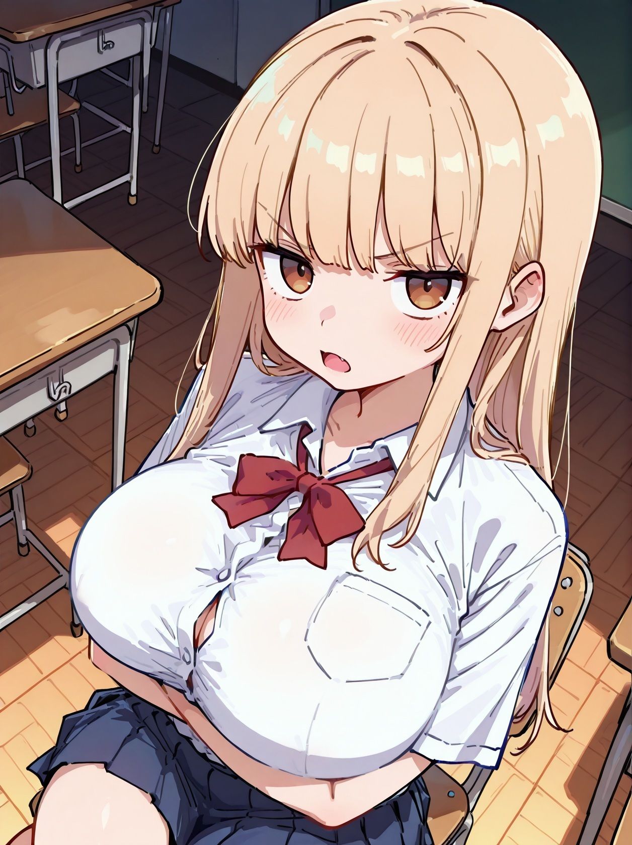 学園No.1金髪ヤンキーが最弱陰キャに催●マゾ雌（はーと）にされて耳元で囁く甘やかし生中出しSEX - サンプル画像 1