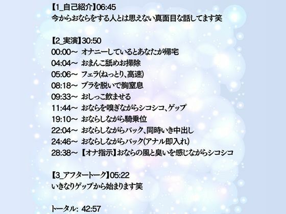 【実演オナ×おなら特化】何度もおならしながら優しく下品にオナ指示★激フェラ★おしっこ飲ませ★ゲップ★騎乗位バックアナル即入れ - サンプル画像 1