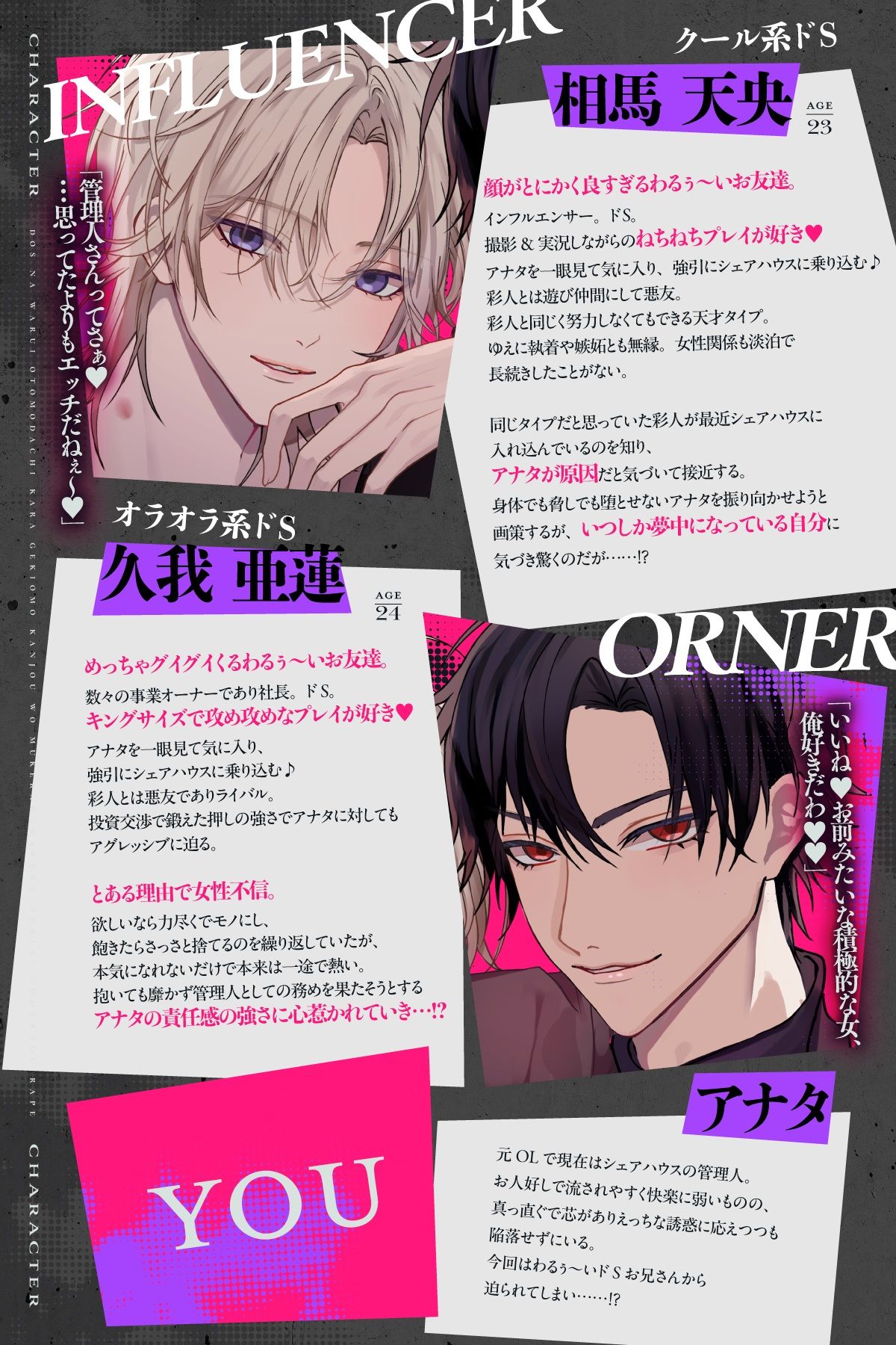 わるぅ〜いお兄さん達から激ヤバ感情を向けられる溺愛絶倫レ●プ〜君はヤンデレシェアハウスの管理人さんスピンオフ〜 - サンプル画像 1