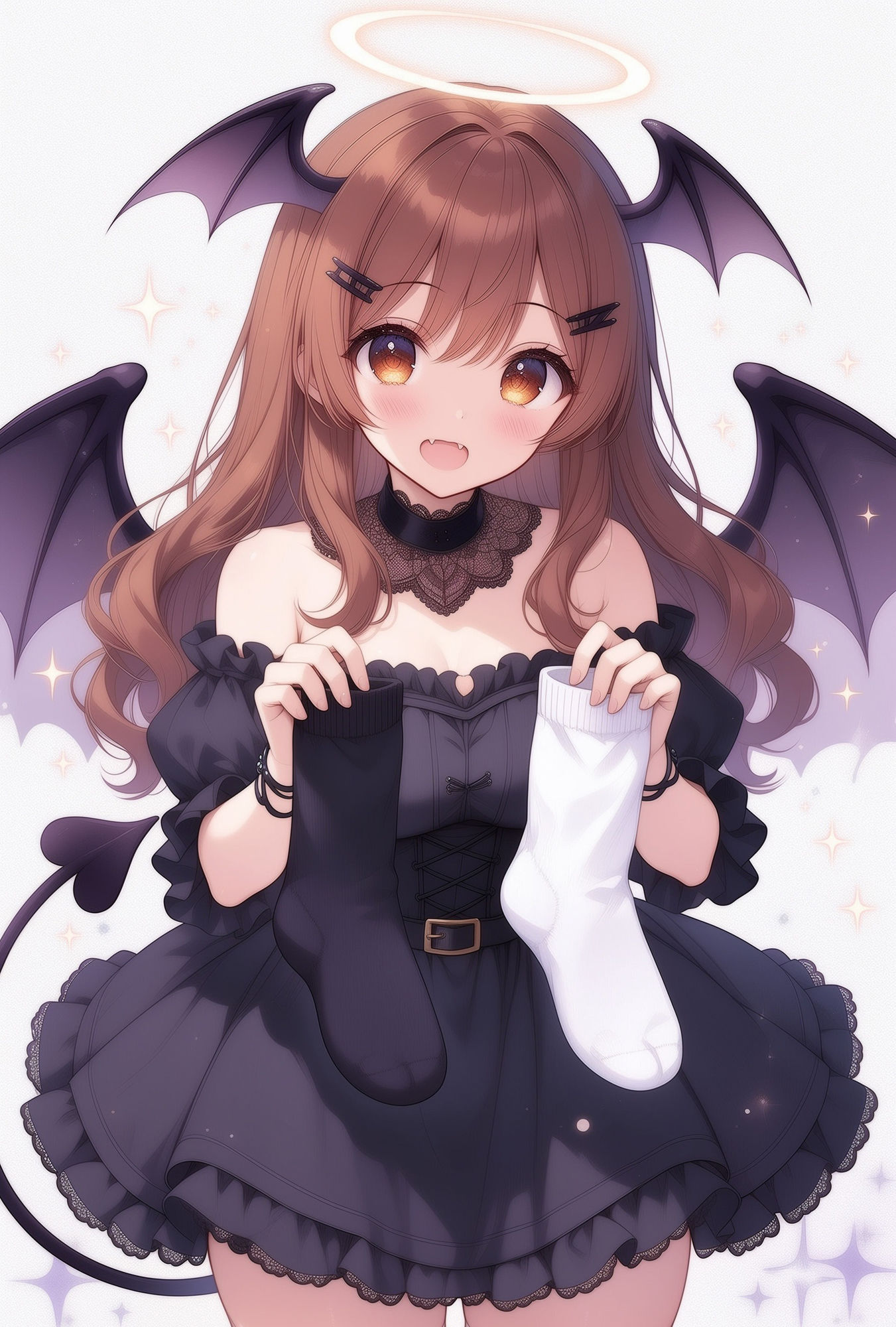 サキュバスの濃厚フェロモン靴下を嗅ぎながら元カノの臭い靴下に中出しぶっかけ - サンプル画像 1