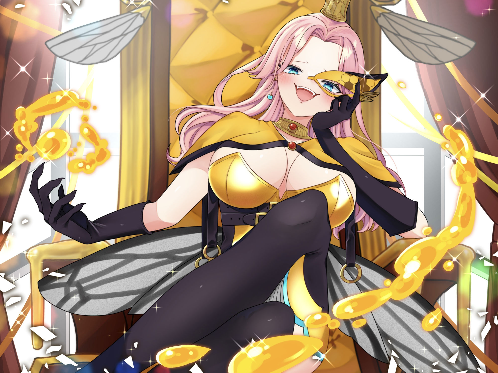 【昆虫擬人化/第1弾】いんせくと・らぶ -奴●のオスを愛でたい最強女王蜂様編-【チン踏み/ちんぐり返し】 - サンプル画像 3