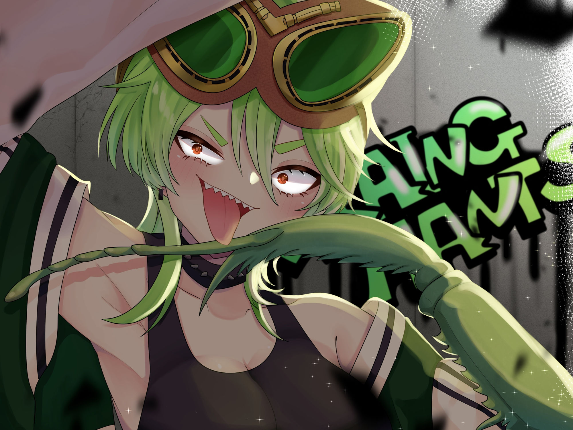 【昆虫擬人化/第3弾】いんせくと・らぶ -脅迫交尾を楽しみたいカマキリ姉貴編-【キメセク/飲ザーゲップ】 - サンプル画像 3