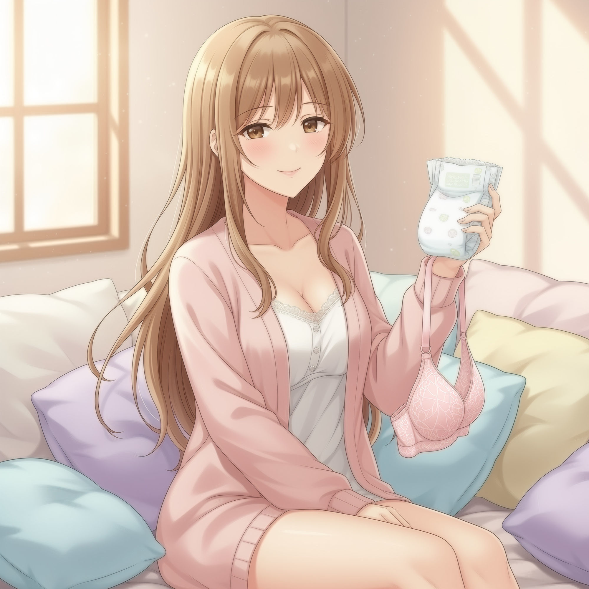 ママのブラ裏クンクン授乳で母乳染みオムツにお漏らしぴゅっぴゅ - サンプル画像 1