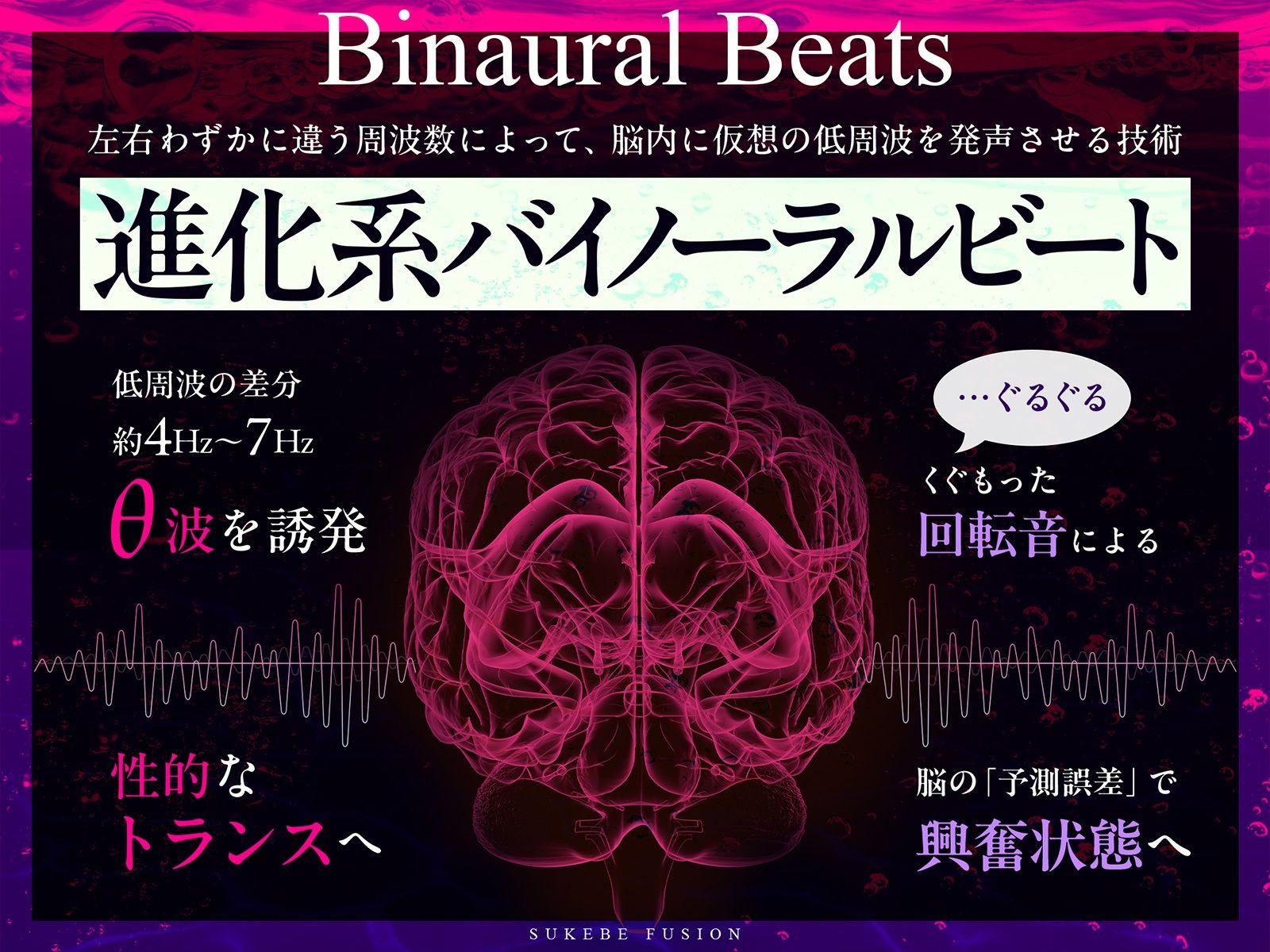 【進化系バイノーラルビート】快楽スケベフュージョン♯ドーパミン回路とおちんぽ神経が完全同期するガンギマリ絶頂。【サウンドドラッグ】 - サンプル画像 3
