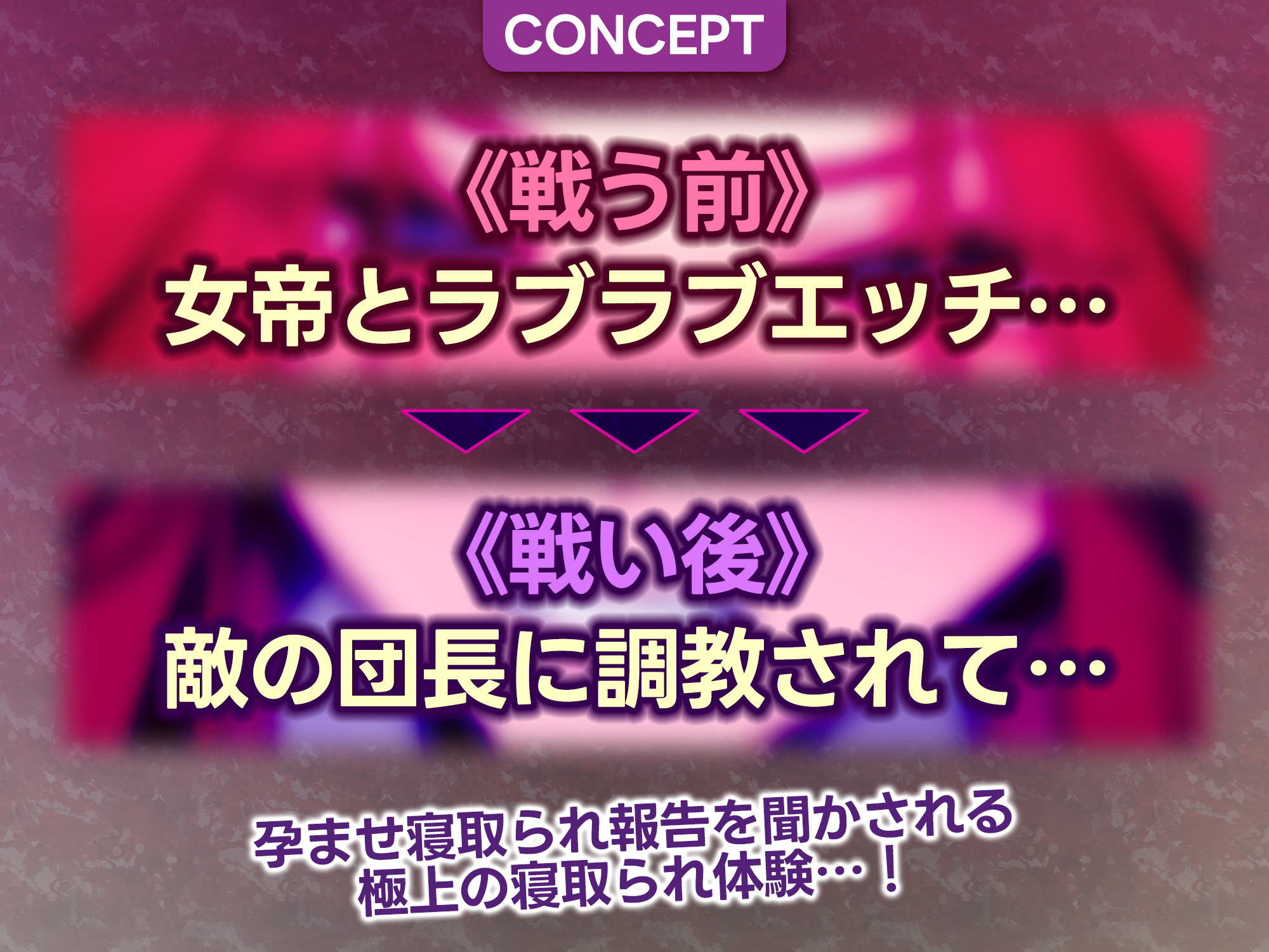 女帝失格〜《戦う前》あなたのちんぽにベタ惚れ→《戦い後》孕ませ寝取られ報告〜 - サンプル画像 2