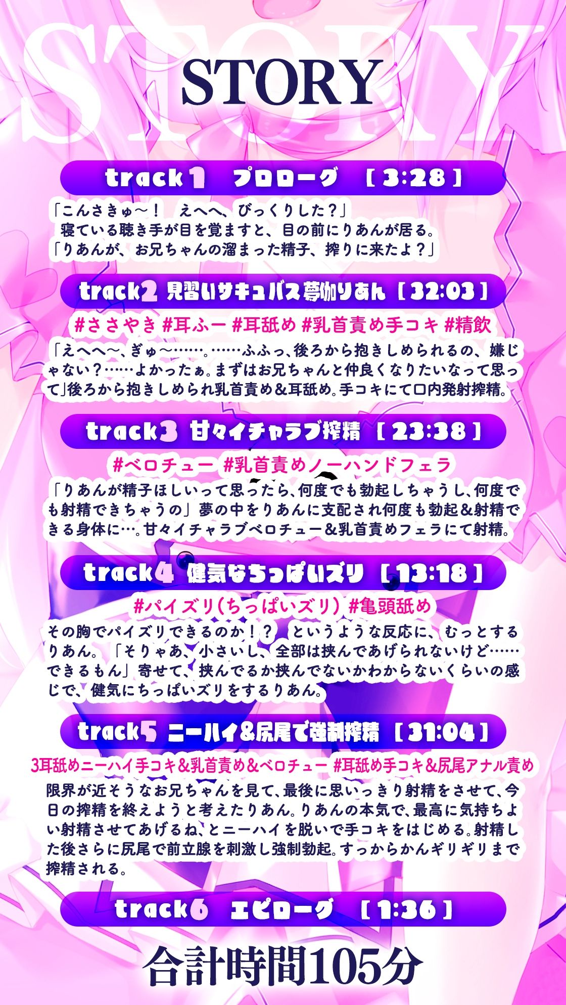 【KU100使用】見習いサキュバスのいちゃらぶ耳舐めご奉仕 〜お兄ちゃんの精子、いっぱいちょうだい？〜【処女作】 - サンプル画像 1