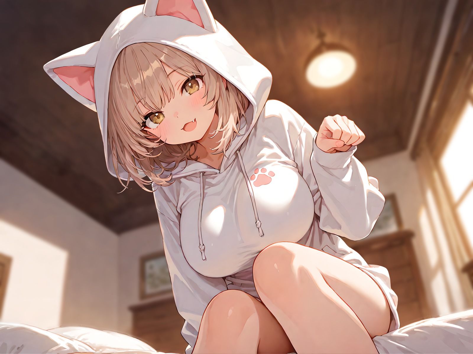 無邪気なネコ系幼なじみギャルのにゃんにゃん耳ぺろ手コキ〜ゴロゴロいちゃいちゃ甘えん坊えっち〜 - サンプル画像 4