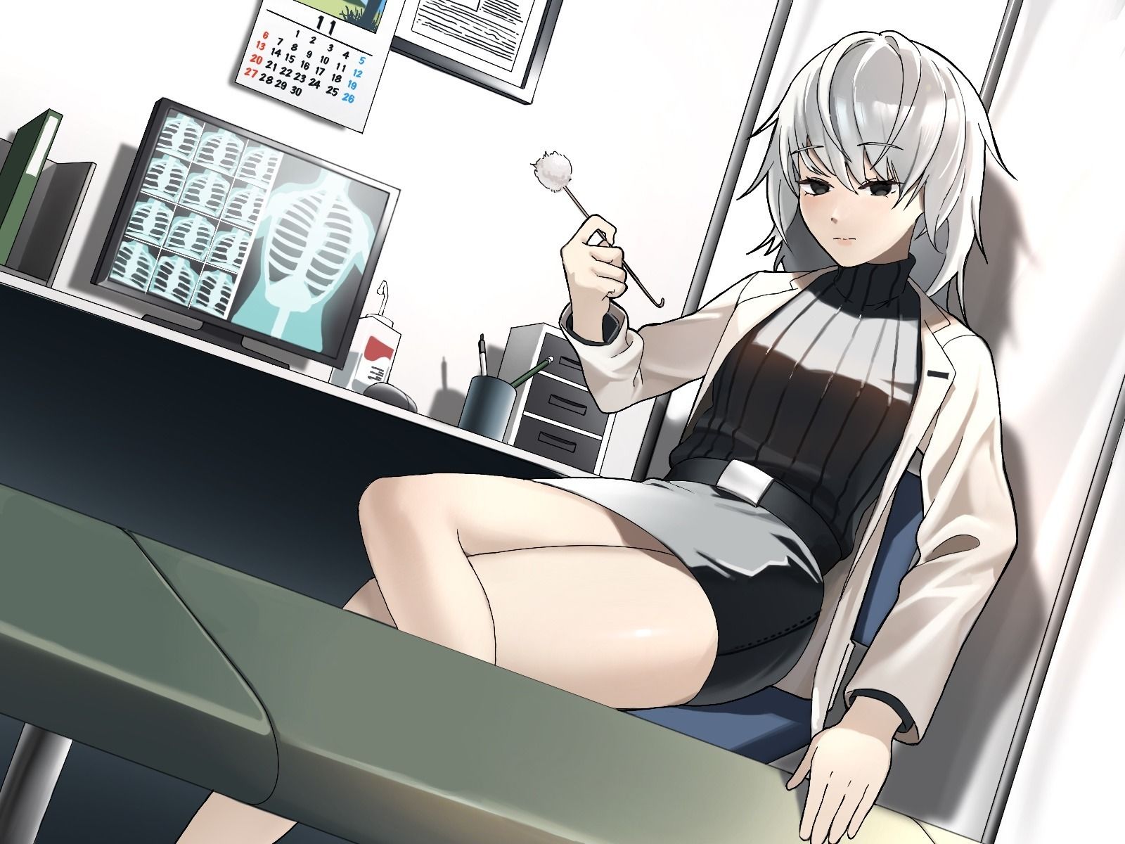 【耳かき/耳甘噛み】低音ボイスな町医者の耳責め触診 - サンプル画像 2