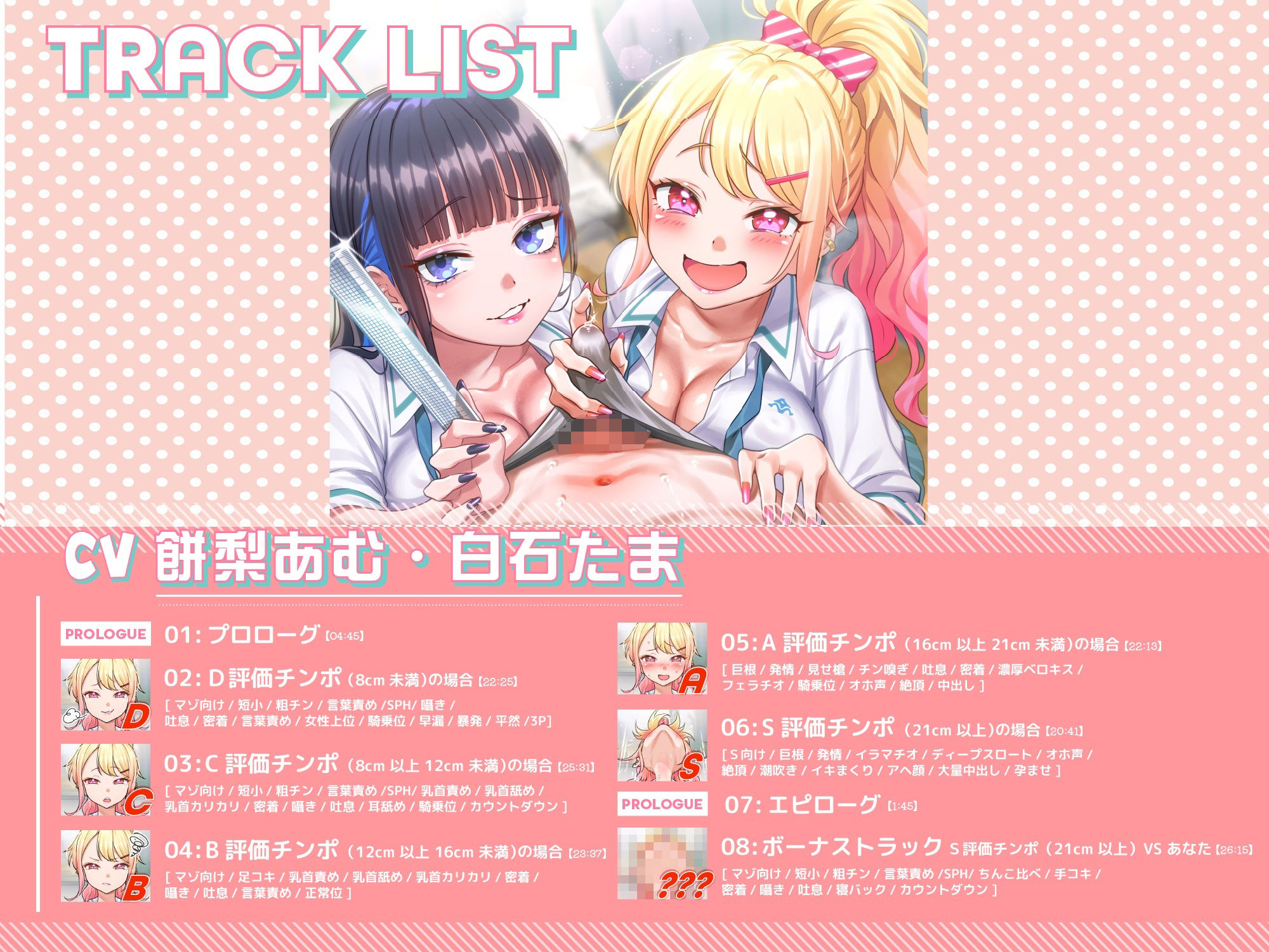 【性機能テスト×2】経験豊富なビッチギャル×2 の定期おちんぽ査定 〜あなたの数字次第で「嘲笑」から「オホ声」まで〜 - サンプル画像 3