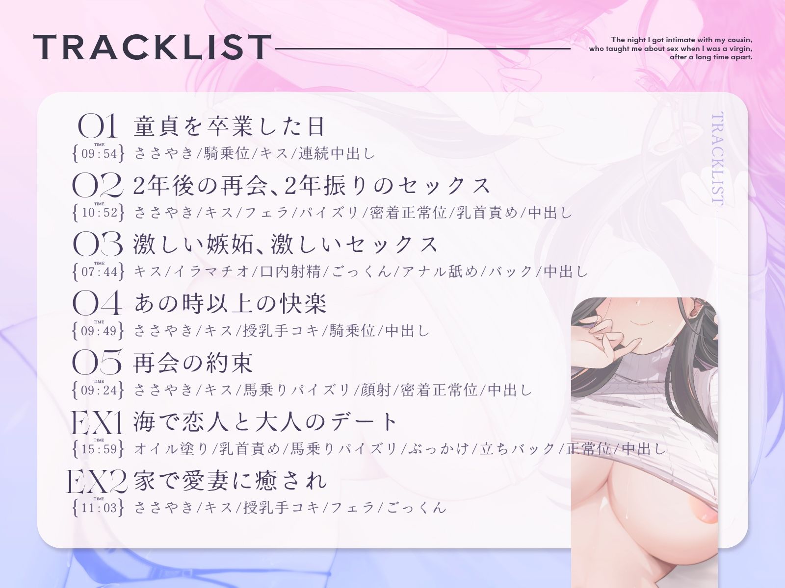 童貞の僕にセックスを教えてくれた従姉と久しぶりに絡み合った夜【バイノーラル/中出し/ラブラブ】 - サンプル画像 3