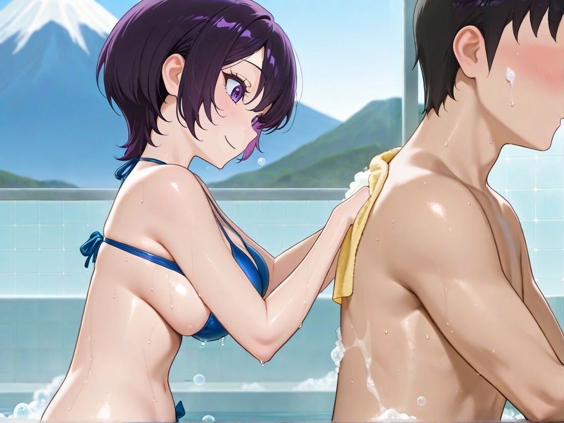 クールビューティな番台のお姉さんは気に入った客（ボク）で性欲を発散する【バイノーラル/女性優位/中出し】 - サンプル画像 6