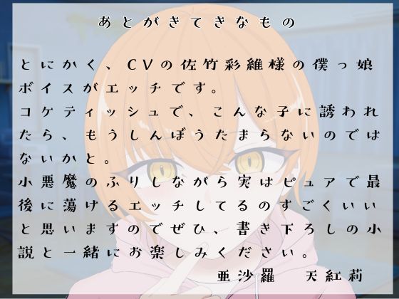 【壁越し/処女喪失/超濃厚エロ小説付き】「僕をオナホにしていいよ」 好きな子の交尾を聴きながら小悪魔僕っ娘を抱いたら、実は処女で、最後は本気なかだしセックス - サンプル画像 5