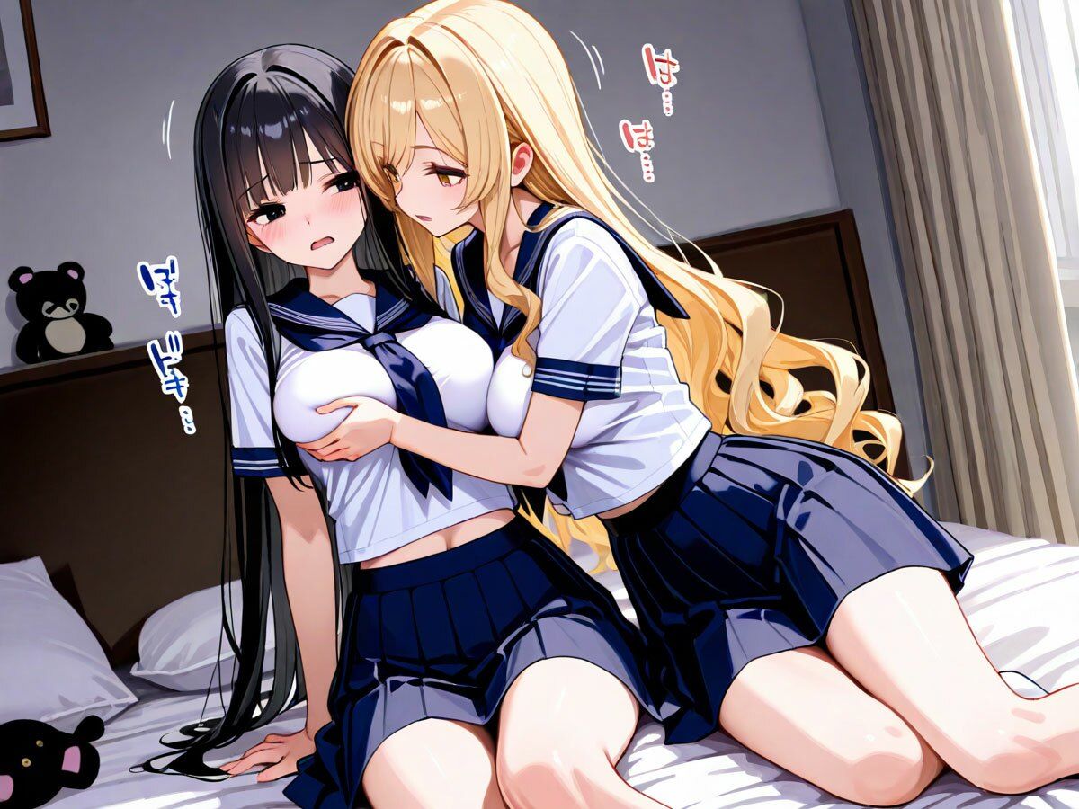 【NTR 百合】初めてできた彼女が俺の幼馴染のギャルに寝取られた！それを見た俺は‥ - サンプル画像 6