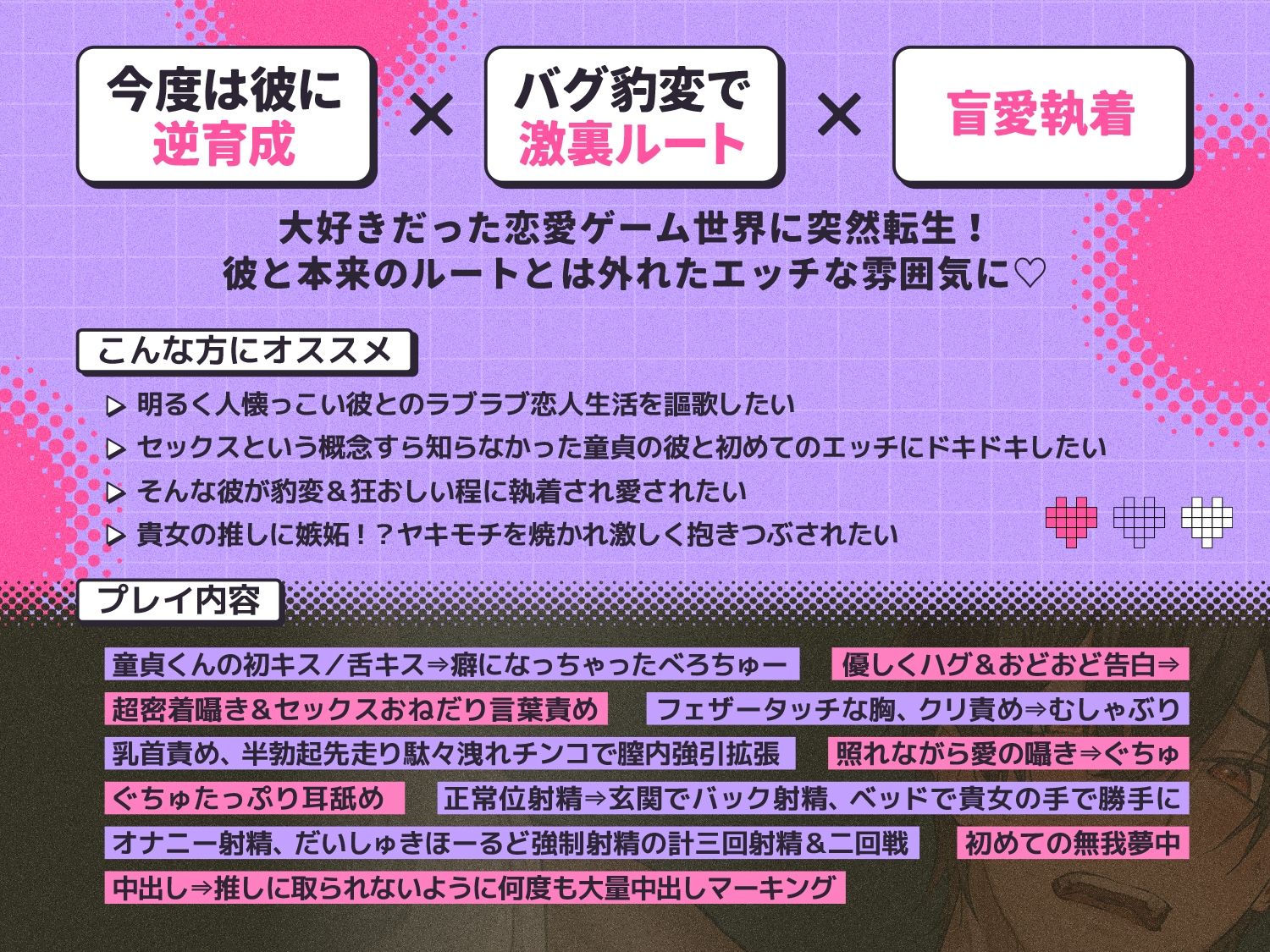 【やだやだ！！ 君の理想の彼氏になれるから……！】※貴方堕ち病愛彼氏くんと全年齢恋愛ゲームで激裏R18ルート確定不可避※【人生ログアウトできません】 - サンプル画像 4