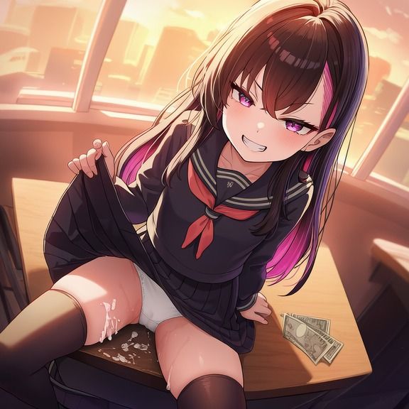 パンチラされてJKに負けてお貢ぎしてしまう オセロで勝負を挑まれ色仕掛けに負けてお金を貢ぎ続ける フリー台本 - サンプル画像 4