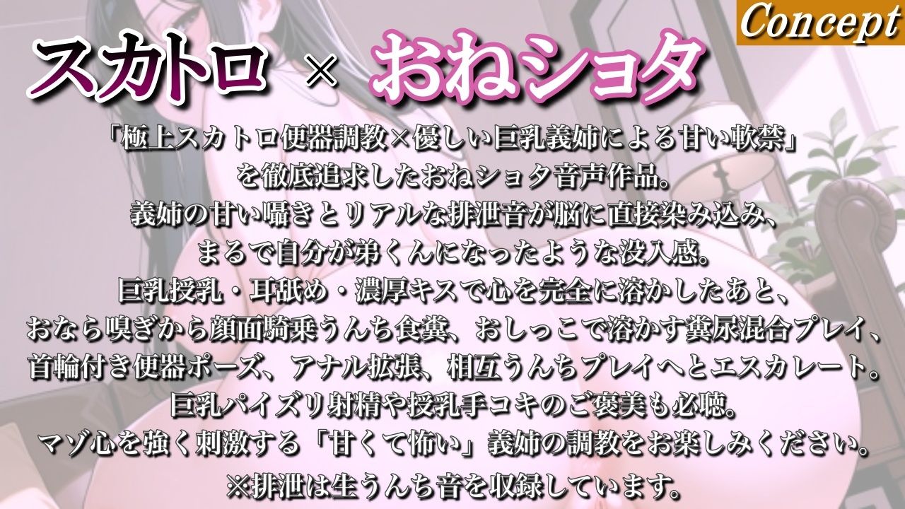 【マゾ調教スカトロ×おねショタ】巨乳義姉に軟禁された臆病ショタの尻穴便器調教日記＜バイノーラル＞ - サンプル画像 1