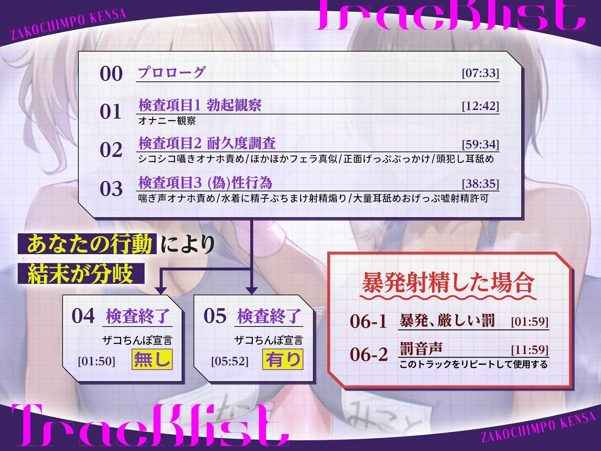 【密着おげっぷ×オナホ嘘えっち】ザコちんぽ検査 きっついオナホ耐久責め×耳舐めおげっぷ大量（偽）性行為で射精するなマゾ - サンプル画像 4