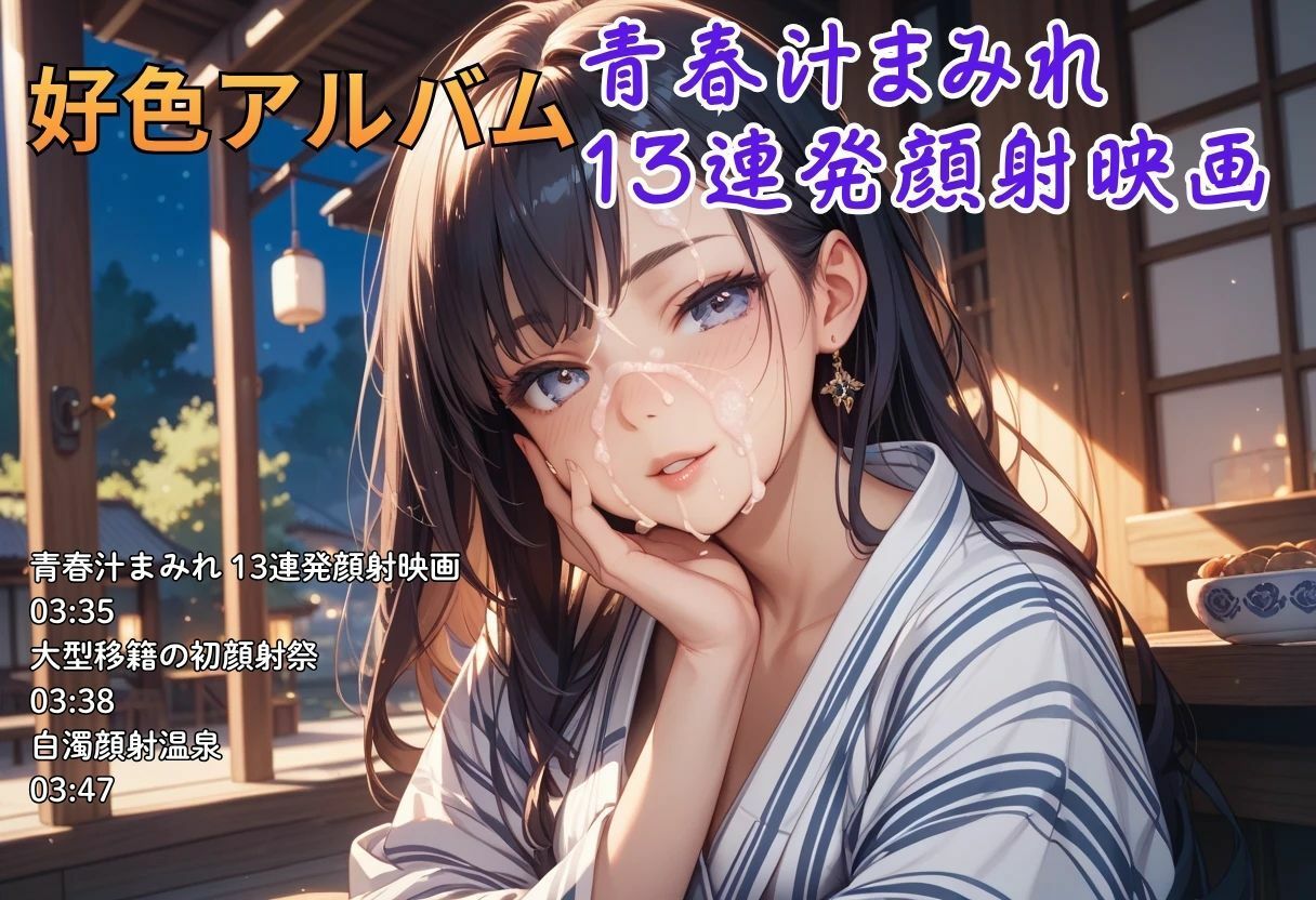 【隠語エロ歌】好色アルバム  青春汁まみれ 13連発顔射映画 - サンプル画像 1