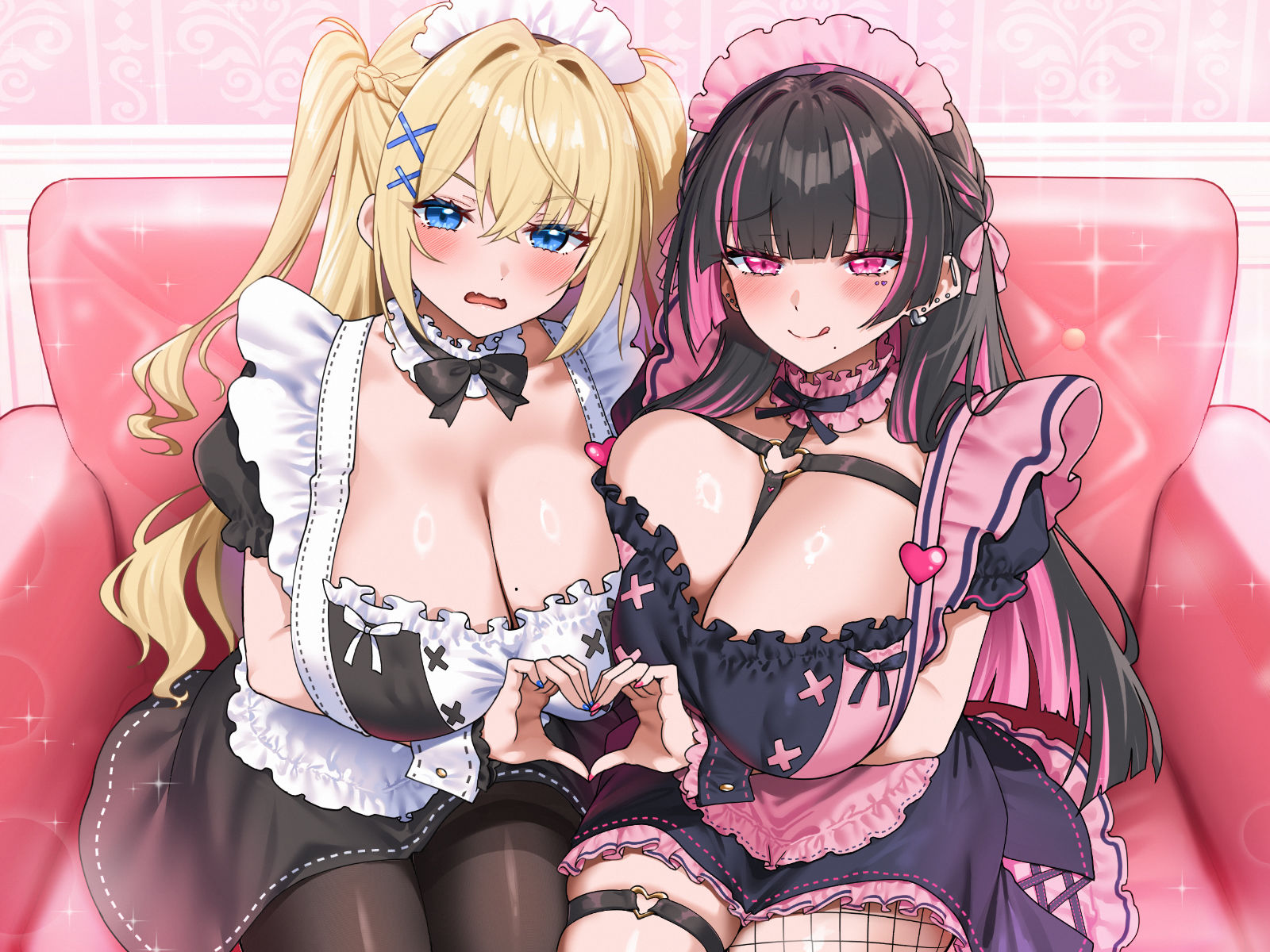 ガチ恋Wコンカフェ嬢と中出しおまんこ比べキャットファイト「めるのモノになりましょ？（はーと）」「推し変なんて絶対ダメ！」 - サンプル画像 4