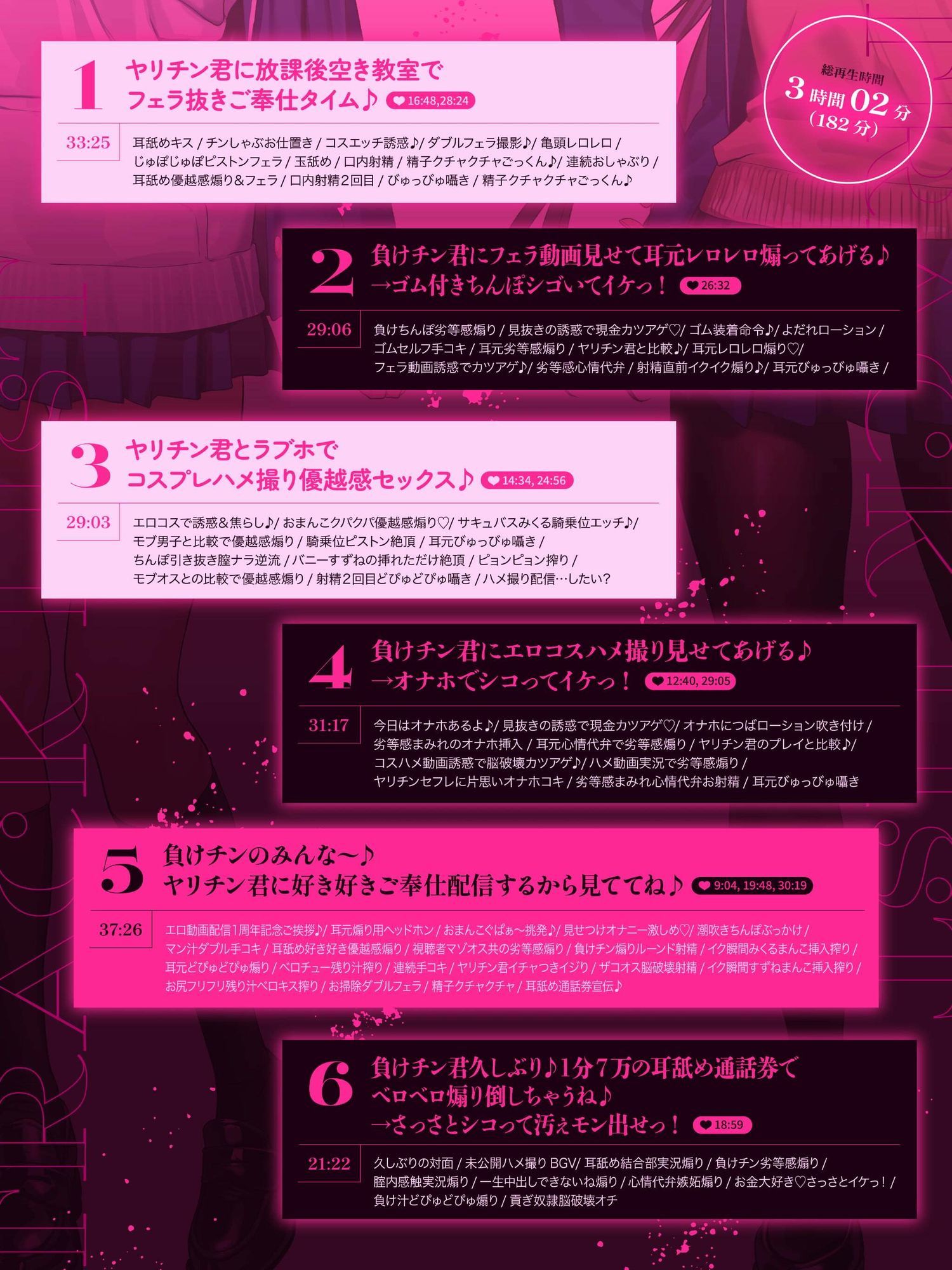【3時間！超露悪的/脳破壊系ASMR】ヤリチン君と負けチン君。セックス格差を教えてあげる♪【優越感＆劣等感/心情代弁】 - サンプル画像 9