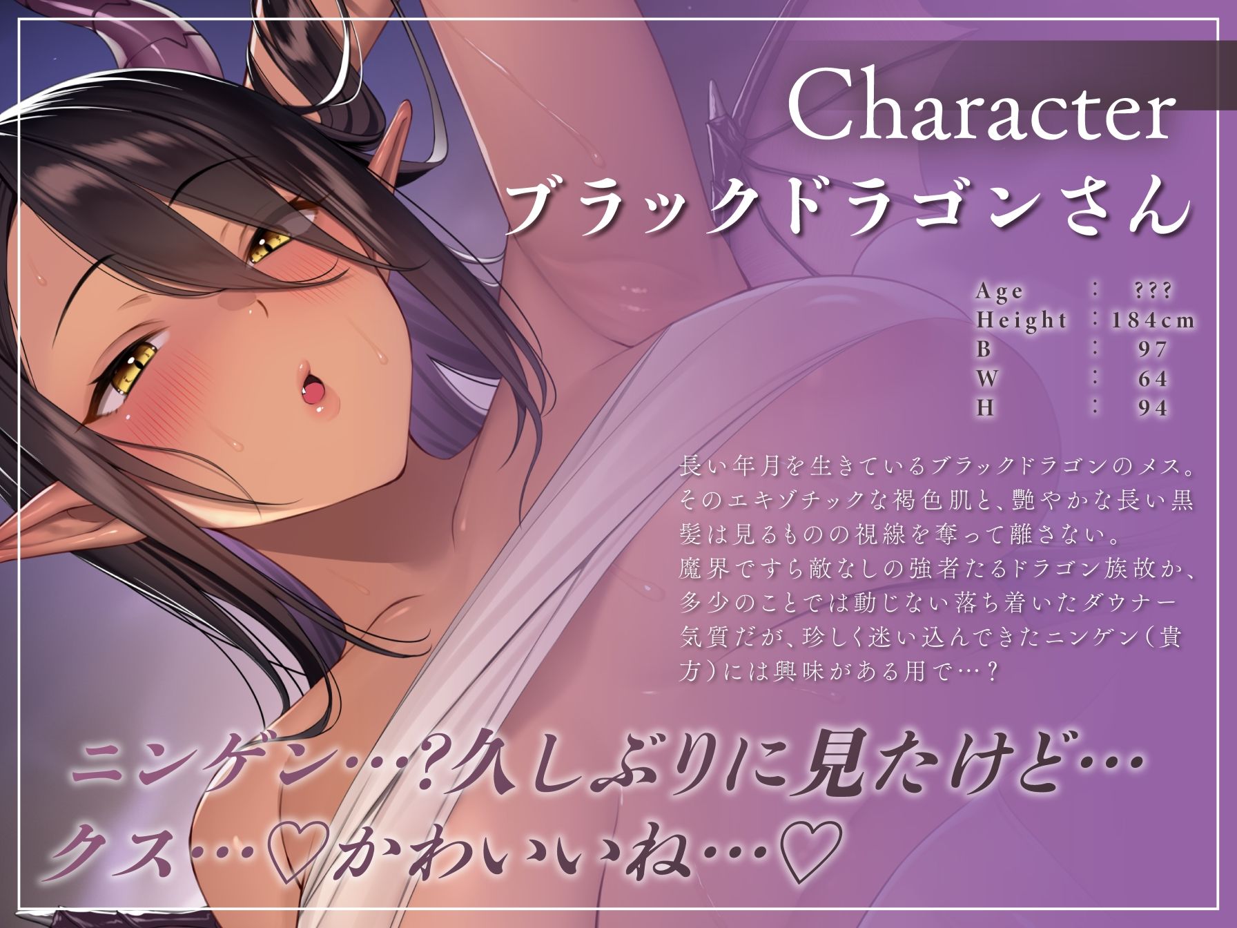 【低音ダウナー】ブラックドラゴン♀と巣ごもり発情交尾【オホ声】 - サンプル画像 2