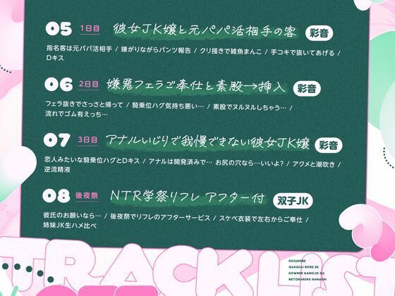 【NTR×逆NTR】どスケベ学祭リフレでダウナー彼女が寝取られた話【双子JK×逆寝取られ密着囁き生ハメ×寝取られクリ搔き雑魚まんこ】 - サンプル画像 8