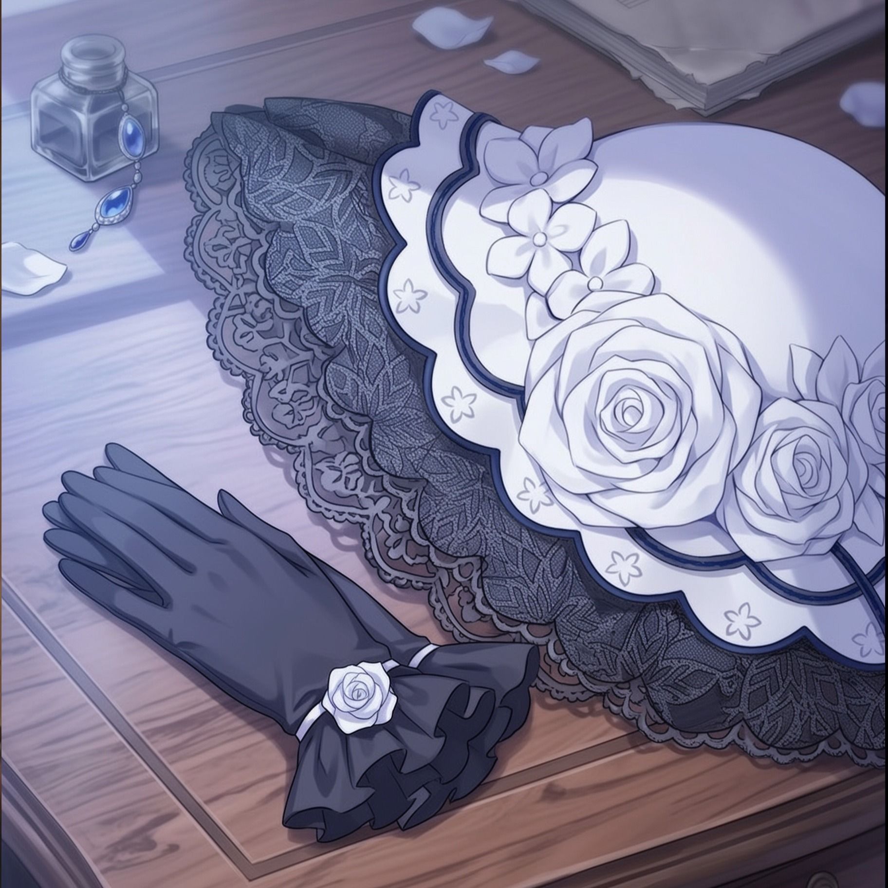 【ま〇さば】大魔女様の帽子と手袋の匂いとぶっかけ - サンプル画像 1