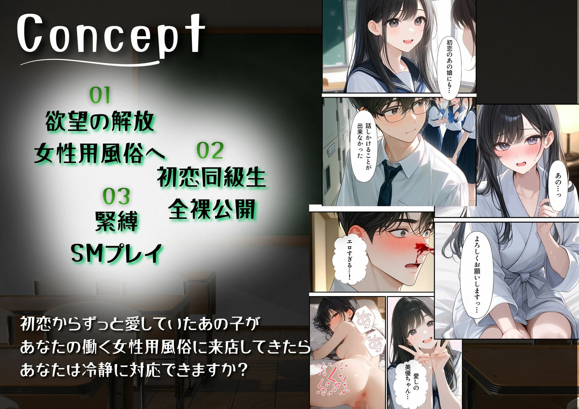 【緊縛】初恋の同級生を緊縛する夜（漫画69P付＋動画1本） - サンプル画像 2