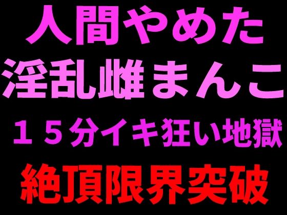 人間やめた淫乱雌まんこ 15分イキ狂い地獄 絶頂限界突破