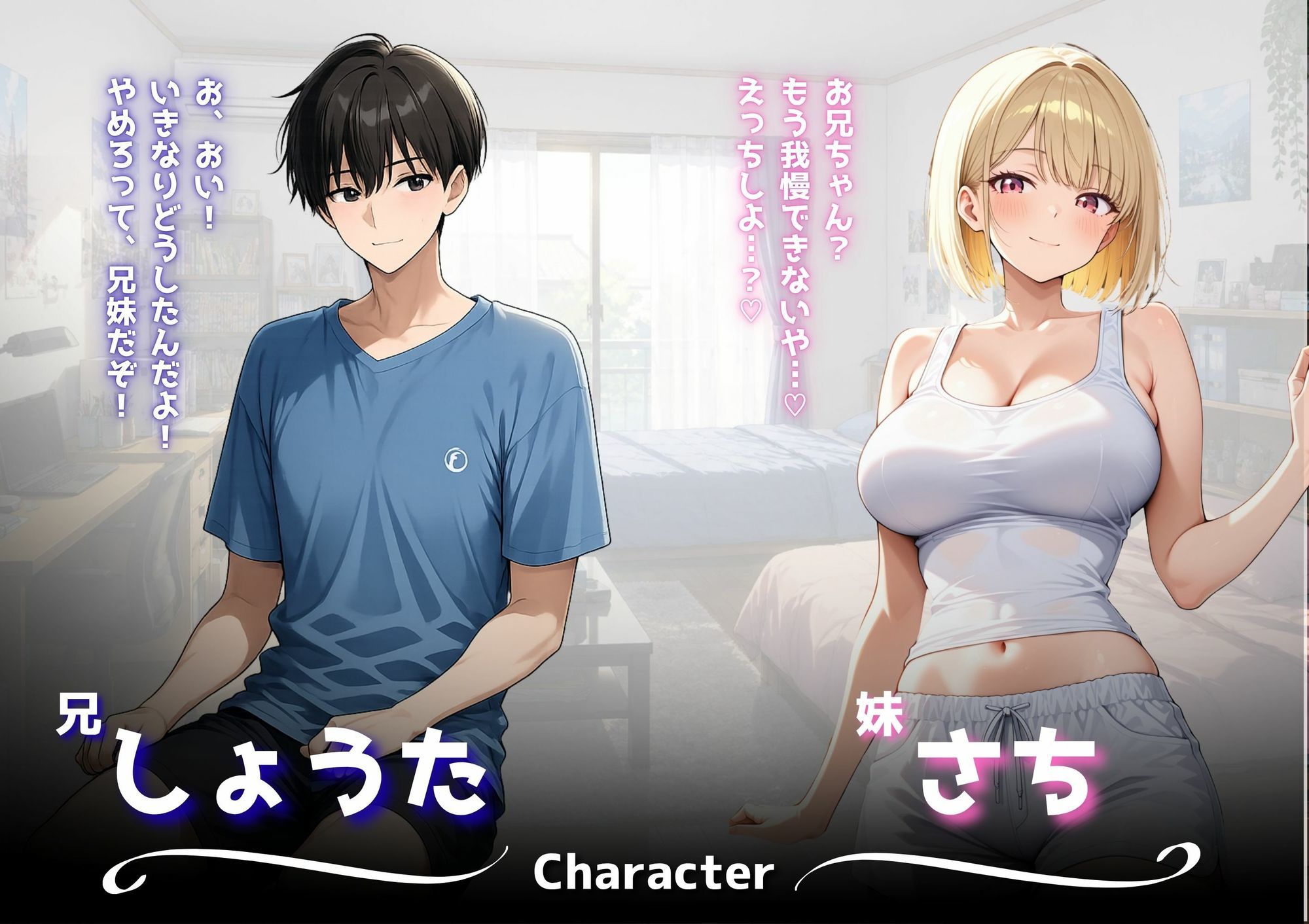 【ガチ近親相姦】金髪ブラコン妹お兄ちゃんを襲う（漫画57P付） - サンプル画像 1