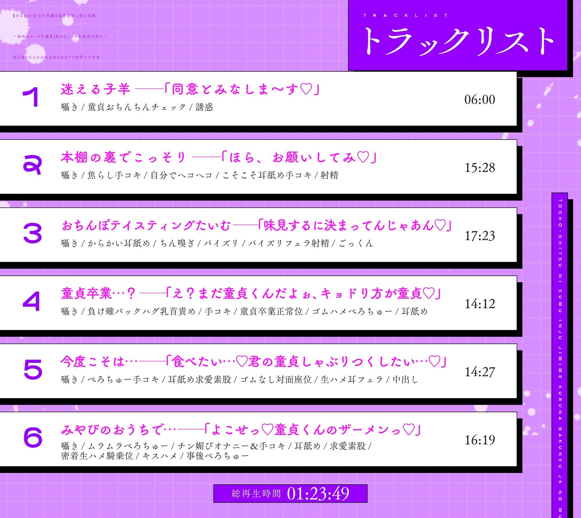 【ゆるオホ/完全女性優位】 図書室に棲む淫獣 〜地味めクールな爆乳JKのむっつり肉食童貞狩り〜 毎日毎日からかわれながらあまサド求愛ナマ交尾 - サンプル画像 5