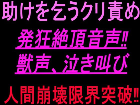 助けを乞うクリ責め発狂絶頂音声！！獣声、泣き叫び、人間崩壊限界突破！！