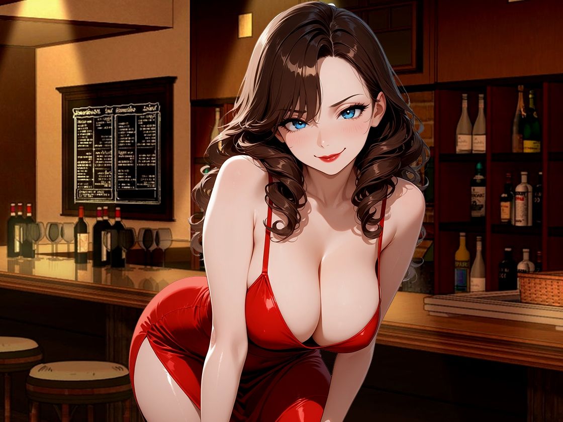 こんな時間に来てくれてありがとう！10年ぶりに訪れたスナック、閉店後ママと二人きりキスから始まる急激なエスカレート - サンプル画像 4