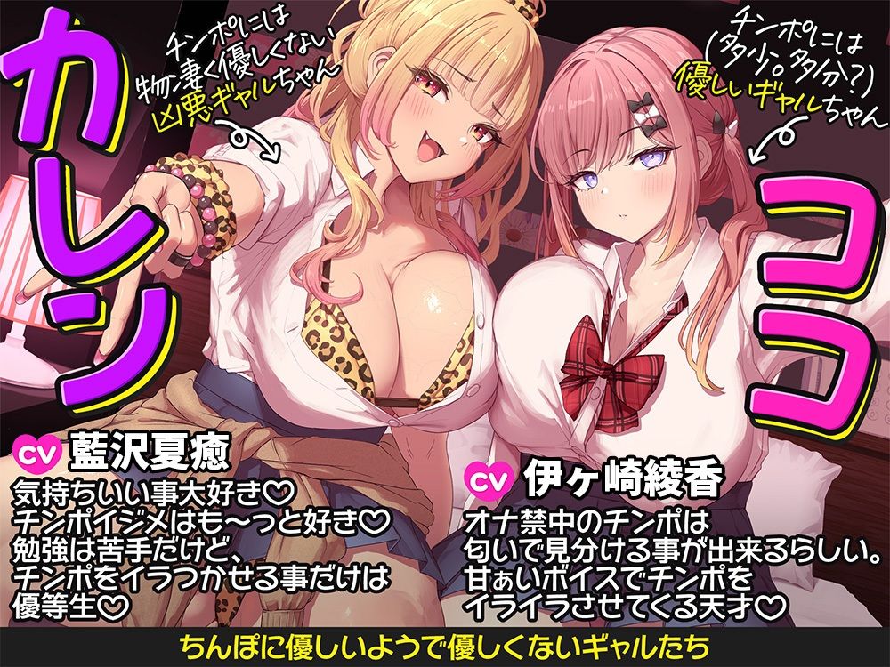 【約3時間半/両耳密着囁き】ちんぽに優しいギャルとちんぽに優しくないギャル。 〜甘やかしと意地悪でおちんぽ大混乱何も考えられなくなるまでお射精カツアゲ♪〜 - サンプル画像 2
