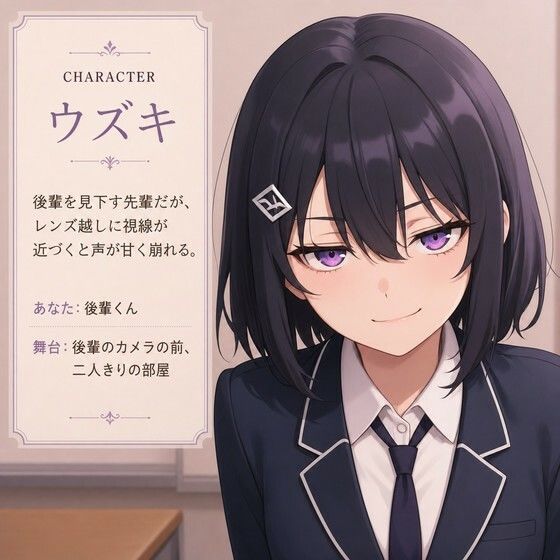 【見下し先輩×感度シンクロ】ウズキ先輩は後輩くんのレンズで堕とされる - サンプル画像 1