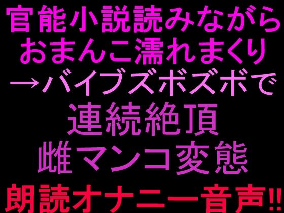 官能小説読みながらおまんこ濡れまくりバイブズボズボで連続絶頂、雌マンコ変態朗読オナニー音声！！