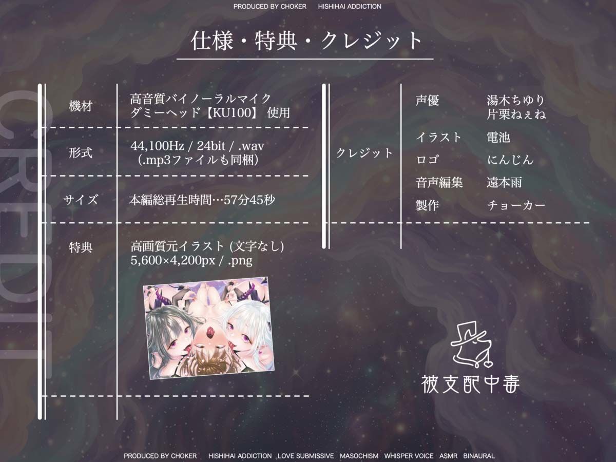 【脳分割催●】双子サキュバスの両耳挟み撃ちマゾ搾精〜片耳ずつ、別々に堕ちちゃう（はーと）〜 - サンプル画像 4