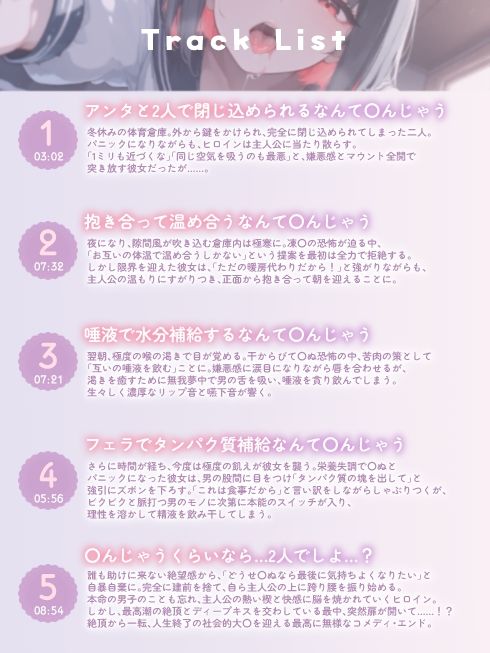 キスして唾液を飲まないと生きて出られない体育倉庫〜僕を嫌悪していた一軍女子J〇が甘々に堕ちるまで - サンプル画像 1