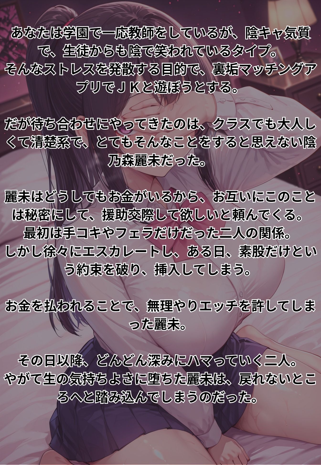 【密会×実録】都内某所。有名進学校に通う清楚系素人JKが裏垢使って教師と秘密の援○交際日記。 - サンプル画像 9