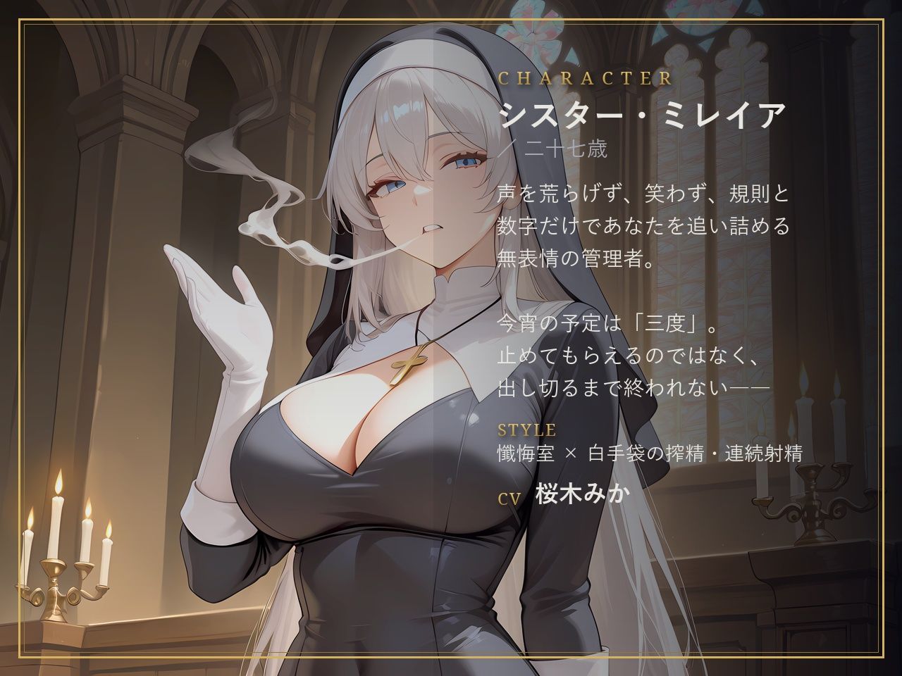 【無表情シスター×搾精】三度、浄化いたします。 - サンプル画像 1