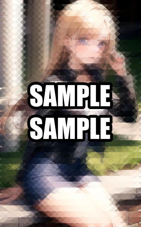 レザーを着こなすお姉さん - サンプル画像 2