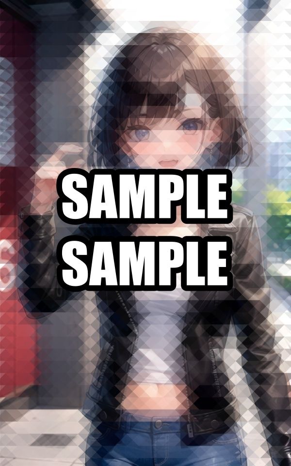 レザーを着こなすお姉さん - サンプル画像 8