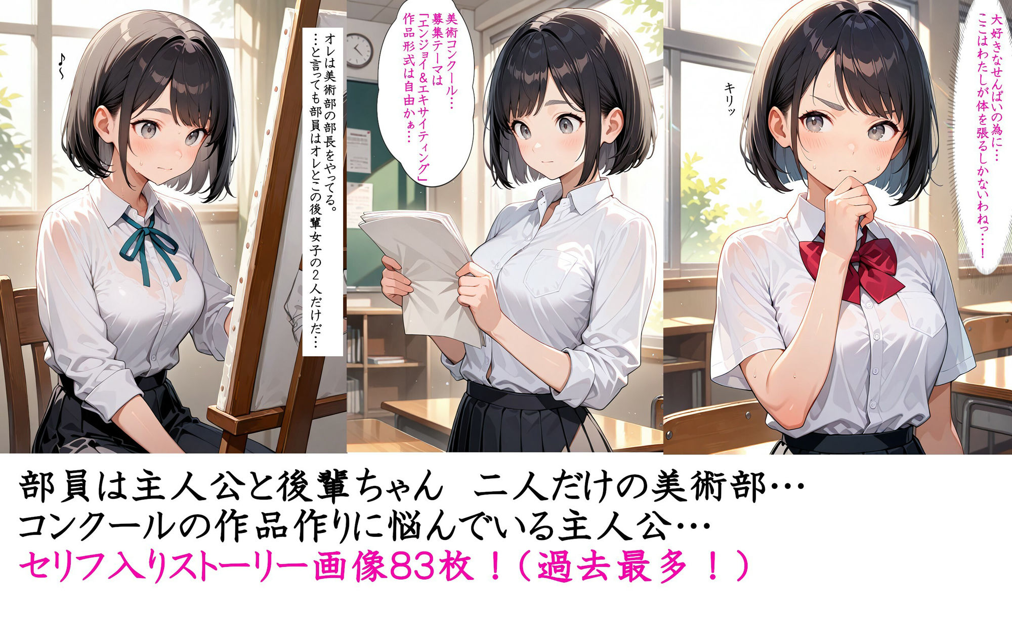 後輩ちゃん、ヌードモデルやるってよ - サンプル画像 1